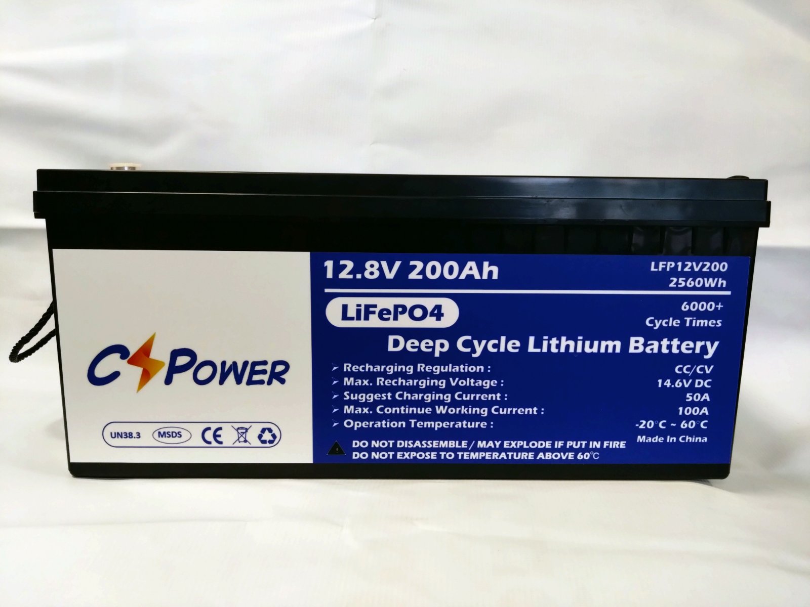 Акумуляторна батарея CS POWER LFP12V200 LiFePO4, 200Ah, 12,8V, 522x240x218мм, (LFP12V200)